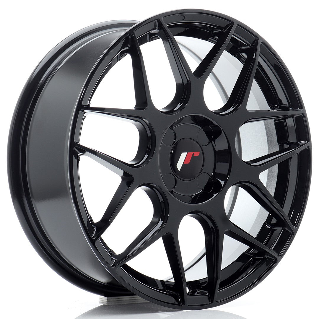 JR18 17x7 ET20-40 Custom PCD Glanzend Zwart