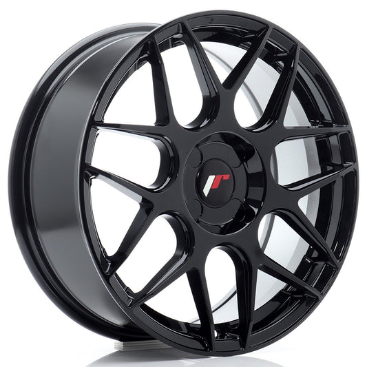 JR18 17x7 ET20-40 Custom PCD Glanzend Zwart