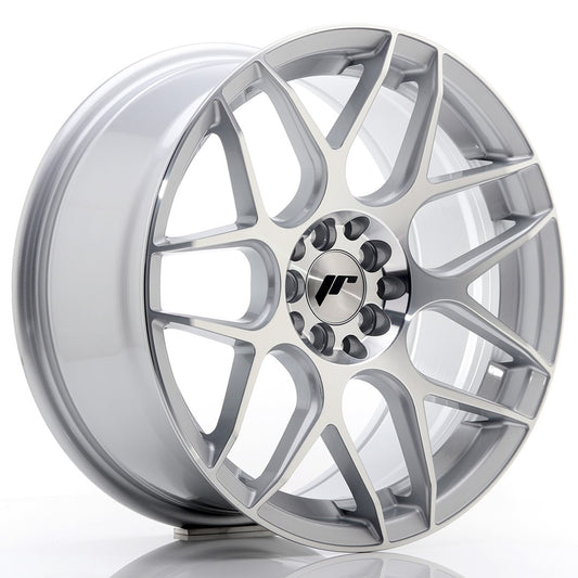 JR18 17x8 ET35 4x100, 4x114.3 silver machined face