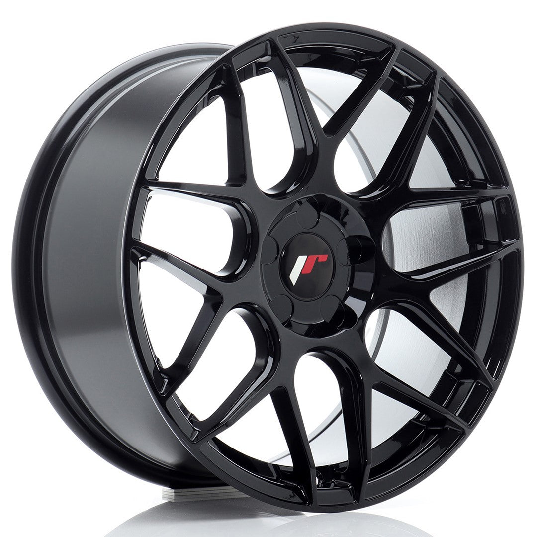 JR18 17x8 ET20-35 Custom PCD Glanzend Zwart