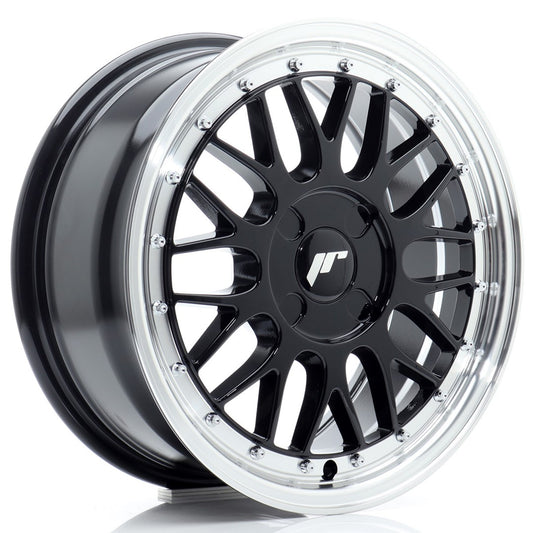 JR23 16x7 ET20-45 Custom PCD Gloss Black Machined Lip