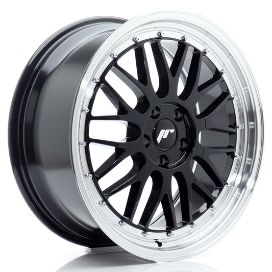 JR23 19x8.5 ET45 5x112 Lèvre usinée noire brillante