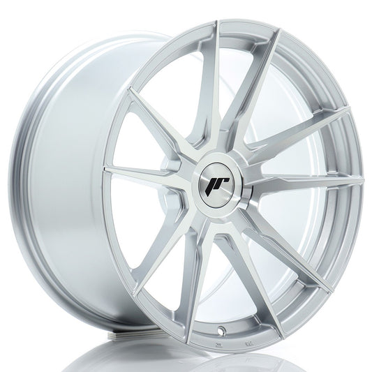 JR21 18x9.5 ET20-40 Custom PCD Zilver Bewerkt Gezicht