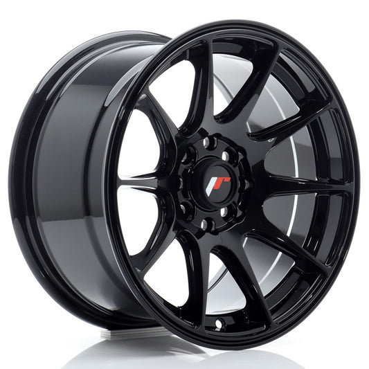 JR11 15x8.5 ET25 4x100, 4x108 noir brillant