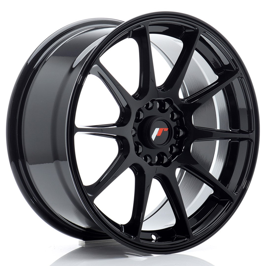 JR11 17x8 ET25 4x100, 4x108 Noir Brillant