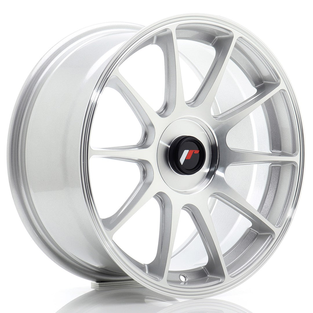 JR11 17x8 ET20-35 Custom PCD Silver Machined Face