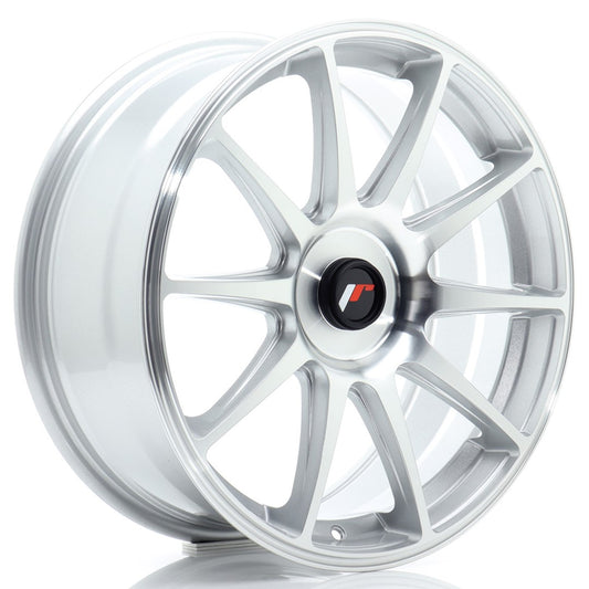 JR11 18x7.5 ET20-40 Custom PCD Silver Machined Face