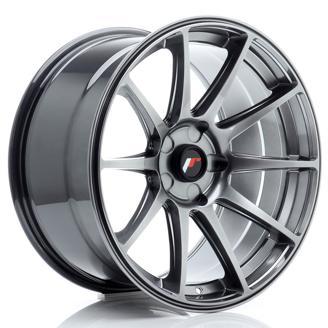 JR11 18x9.5 ET20-30 Custom PCD Hyper Black