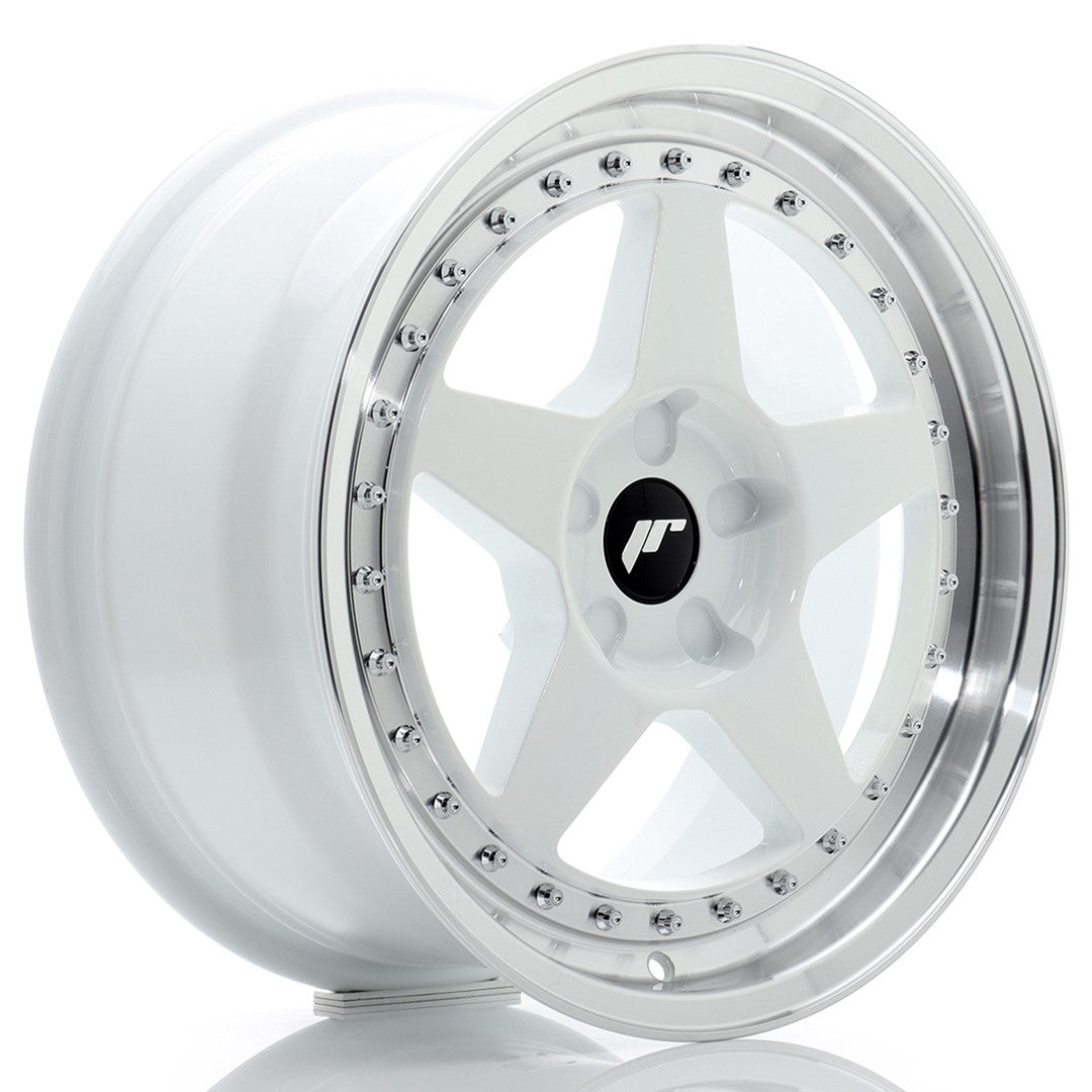 JR6 17x8 ET20-35 Aangepaste PCD witte bewerkte lip