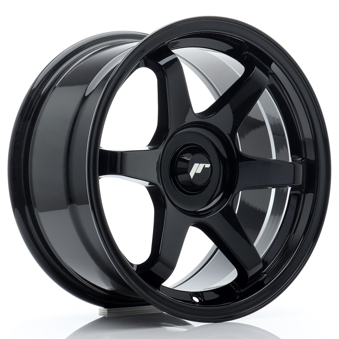 JR3 16x8 ET25 Custom PCD Glanzend Zwart
