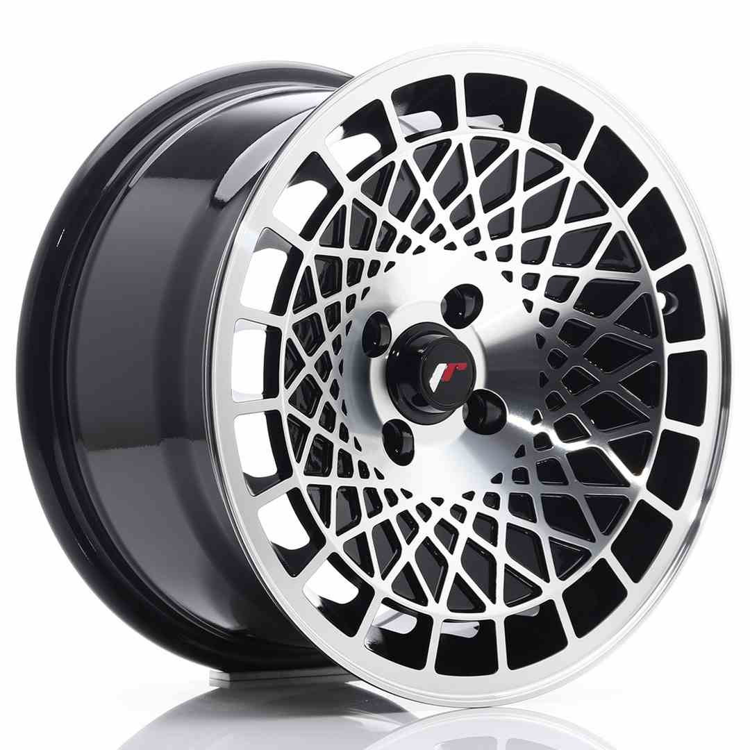 JR14 15x8 ET15-25 Custom PCD Glanszwart met Machined Face