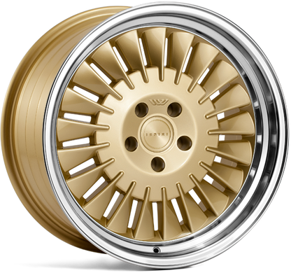 CSR1D 19x8.5 ET42 5x112 Vintage Gold Polished Lip