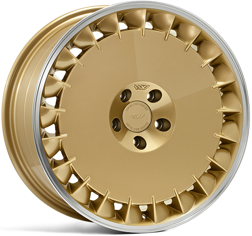 CSRD-TF 18x8.5 ET35 5x100 Vintage Goud Gepolijste Rand