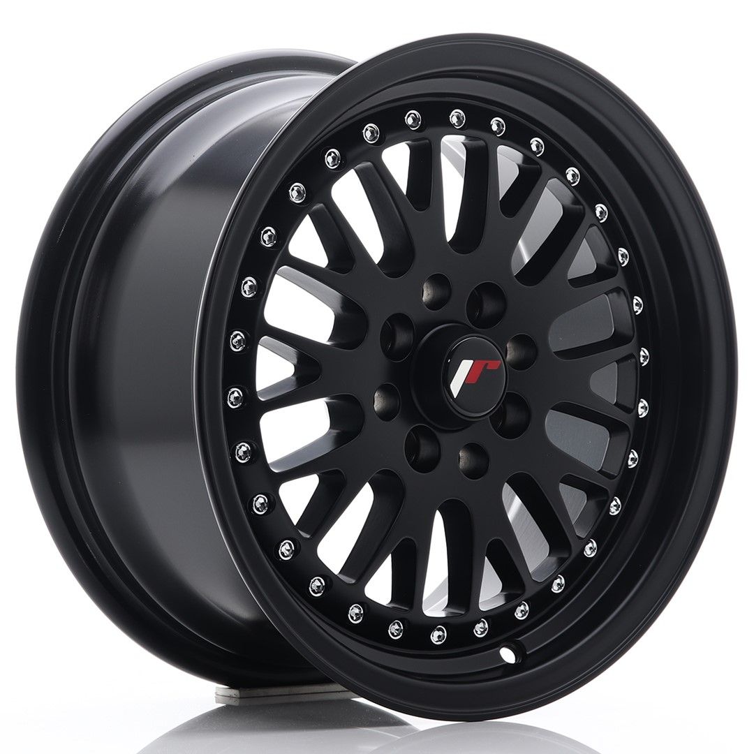 JR10 15x7 ET30 4x100, 4x108 lèvre usinée noire plate