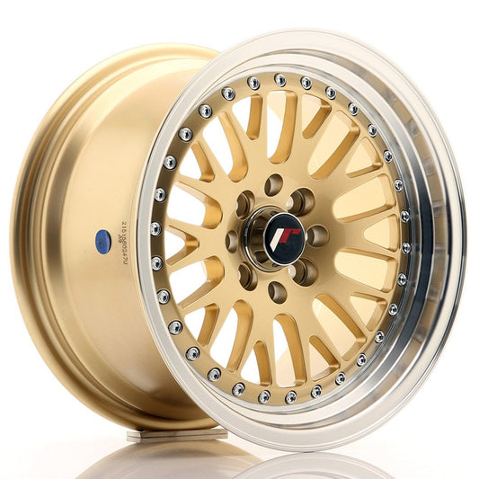 JR10 15x8 ET15 4x100, 4x114.3 goud bewerkte rand