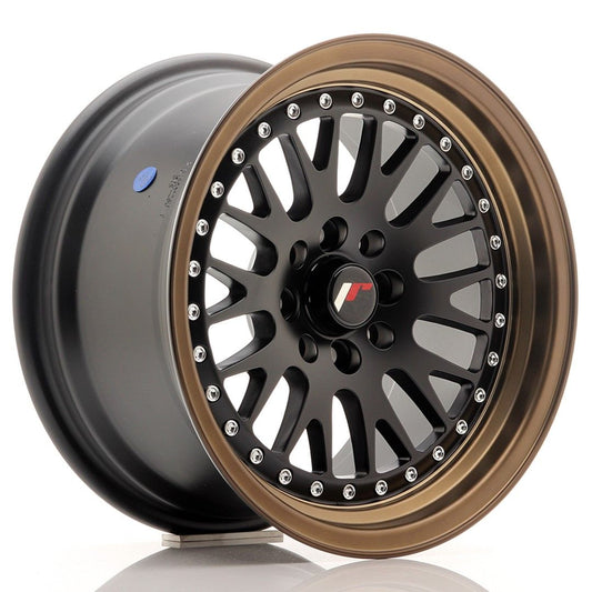 JR10 15x8 ET20 4x100, 4x108 lèvre en bronze noir mat