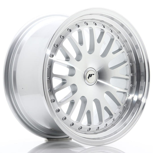 JR10 18x9.5 ET20-40 Custom PCD Zilver Bewerkt Gezicht