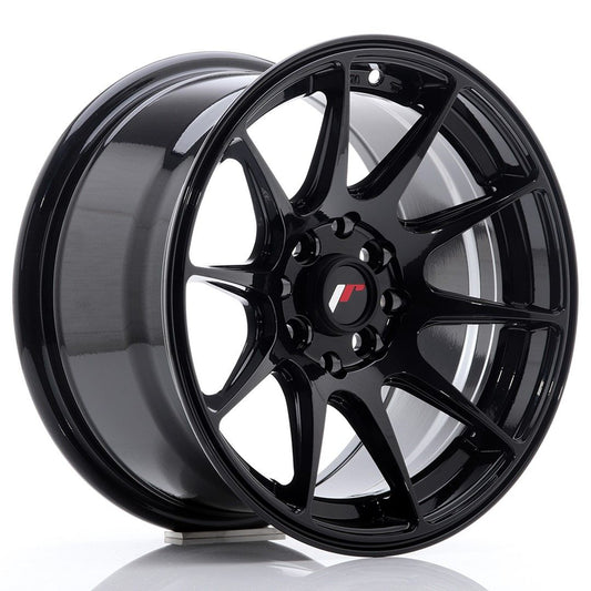 JR11 15x8 ET25 4x100, 4x114.3 noir brillant