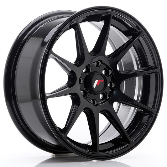 JR11 16x7 ET30 4x100, 4x114.3 noir brillant