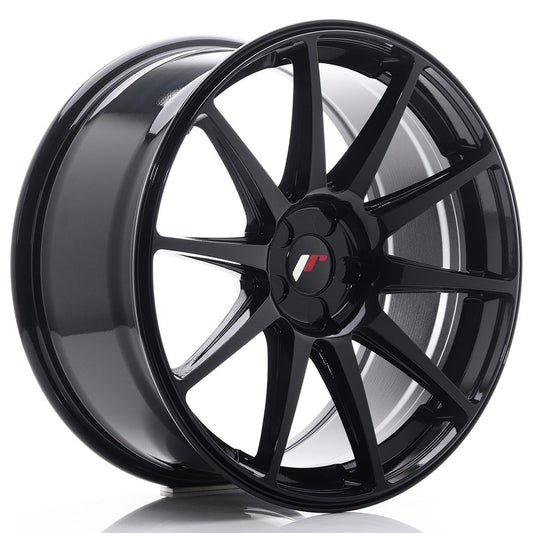 JR11 19x8.5 ET20-42 Custom PCD Glanzend Zwart
