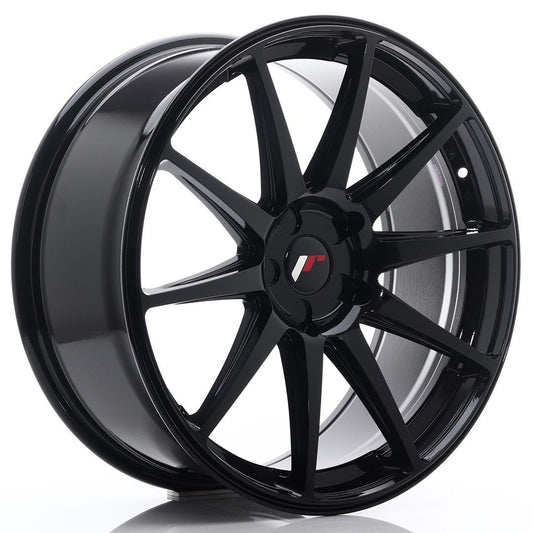 JR11 20x8.5 ET20-35 Custom PCD Glanzend Zwart