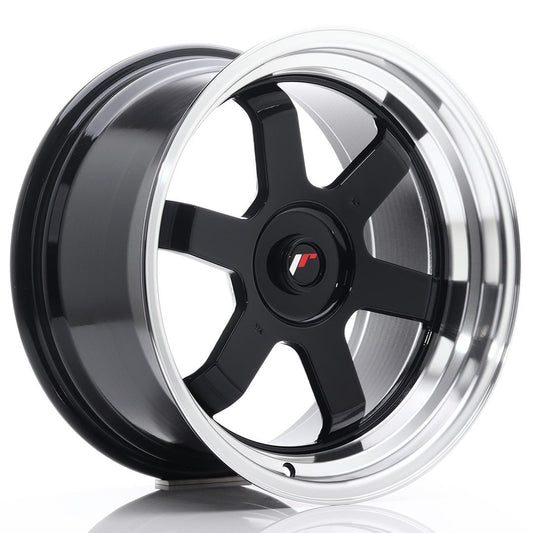 JR12 17x9 ET25 Lèvre usinée personnalisée PCD noir brillant