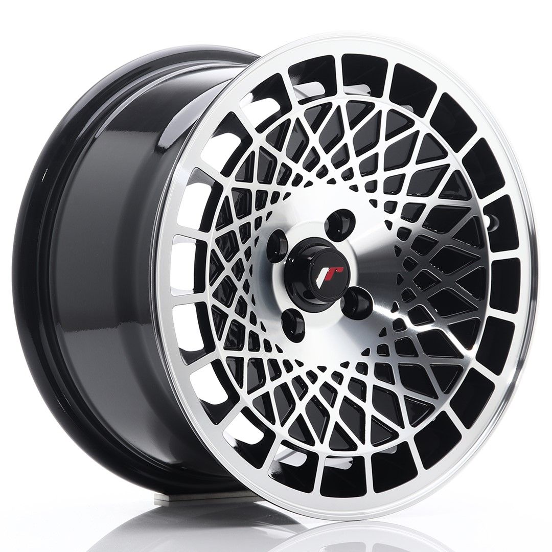 JR14 15x8 ET20 4x100 Noir brillant Face usinée