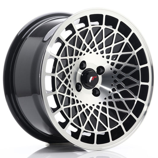JR14 16x8 ET15 4x100 Noir brillant Face usinée