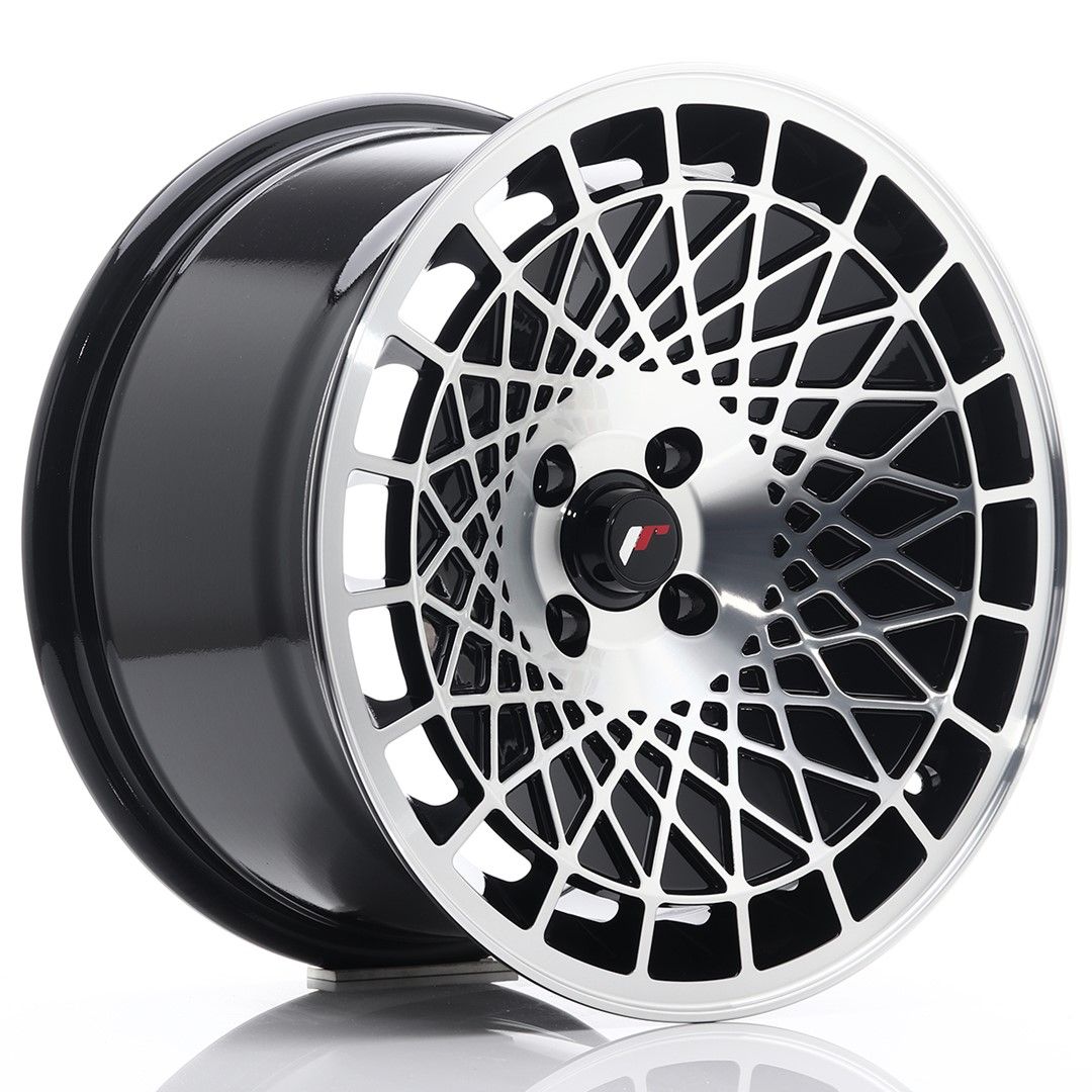 JR14 16x9 ET10 4x100 Noir brillant Face usinée