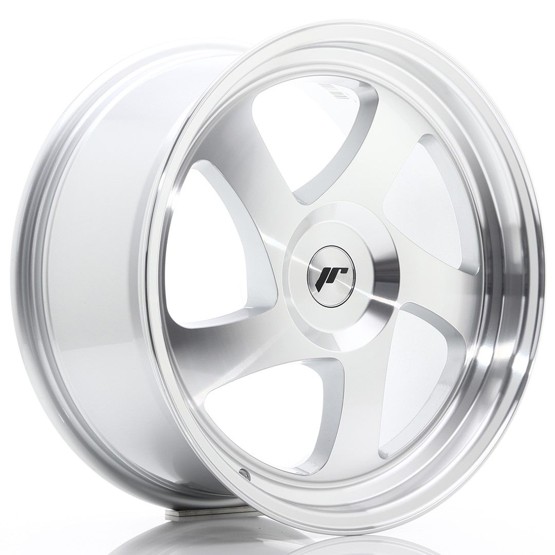 JR15 18x8.5 ET20-40 Custom PCD Zilver Bewerkt Gezicht