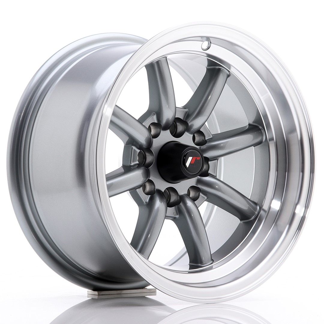 JR19 14x8 ET-13 4x100 Gun Metal bewerkte rand