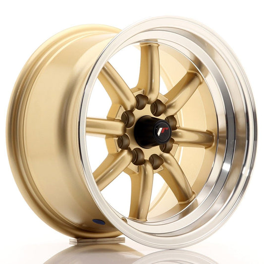 JR19 15x8 ET0 4x100, 4x114.3 lèvre usinée en or