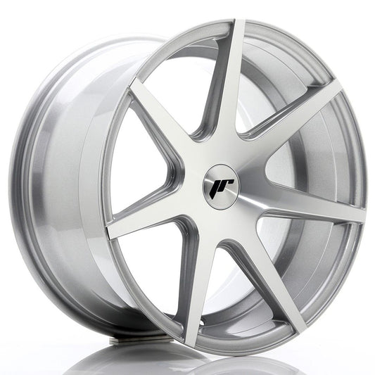 JR20 18x9.5 ET20-40 Custom PCD Zilver Bewerkt Gezicht