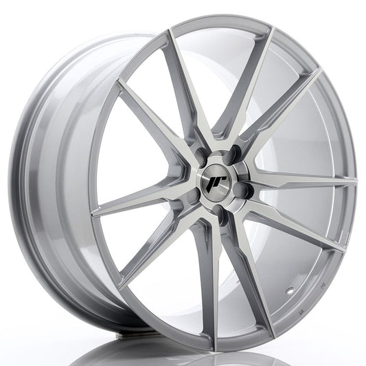 JR21 22x10.5 ET15-52 Aangepaste PCD Zilveren Machinaal Bewerkte Voorkant