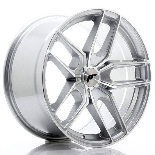 JR25 18x9.5 ET20-40 Custom PCD Zilver Bewerkt Gezicht