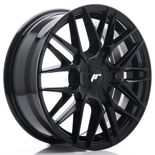 JR28 17x7 ET20-45 Custom PCD Glanzend Zwart