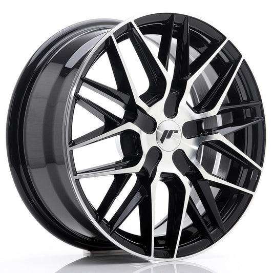 JR28 17x8 ET25-40 Custom PCD glanzend zwart bewerkte voorkant