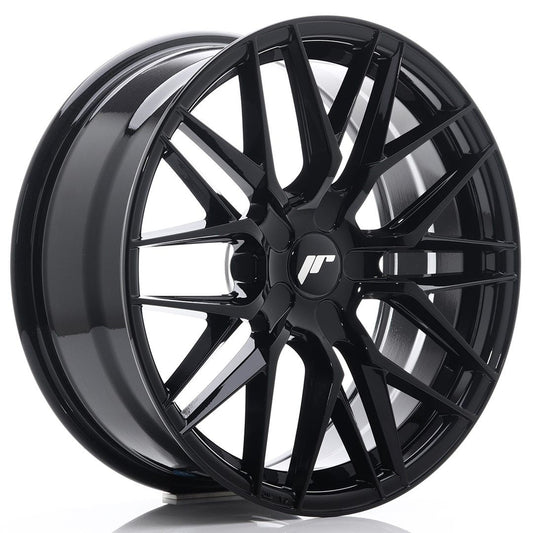 JR28 18x7.5 ET20-40 PCD personnalisé noir brillant