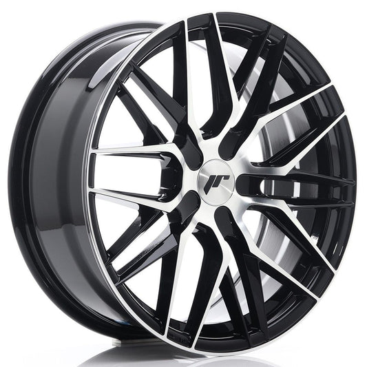 JR28 18x7.5 ET20-40 PCD personnalisé noir brillant face usinée