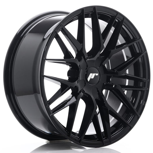 JR28 18x8.5 ET20-40 Custom PCD Glanzend Zwart