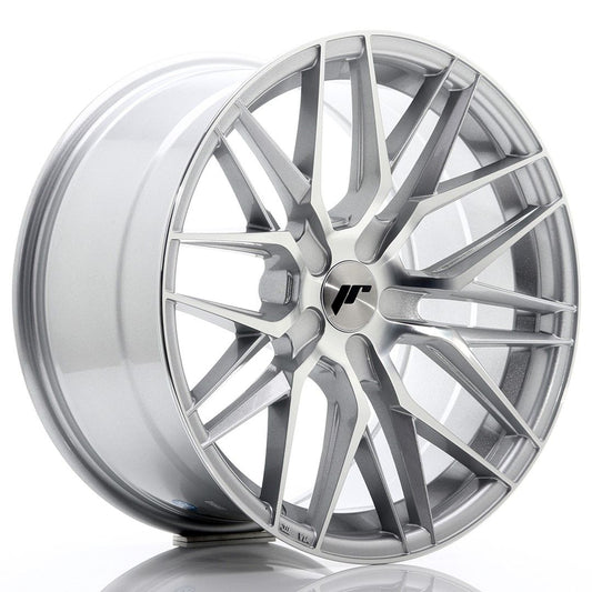JR28 18x9.5 ET20-40 Aangepaste PCD Zilveren Machinaal Bewerkte Voorkant