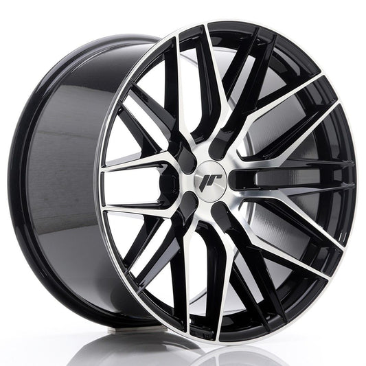 JR28 19x10.5 ET20-40 Custom PCD glanzend zwart bewerkt oppervlak