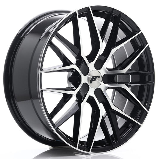 JR28 20x8.5 ET20-40 PCD personnalisé noir brillant face usinée