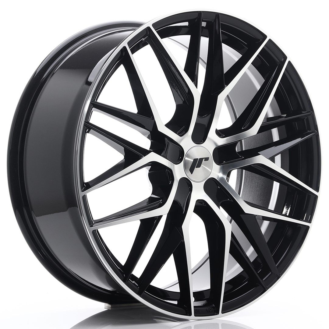 JR28 21x9 ET15-45 Custom PCD glanzend zwart bewerkt oppervlak