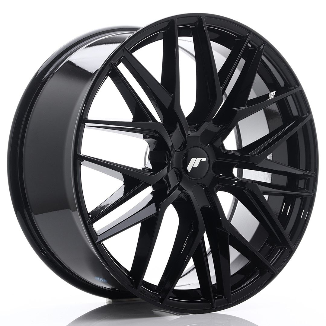 JR28 22x9 ET30-45 PCD personnalisé noir brillant