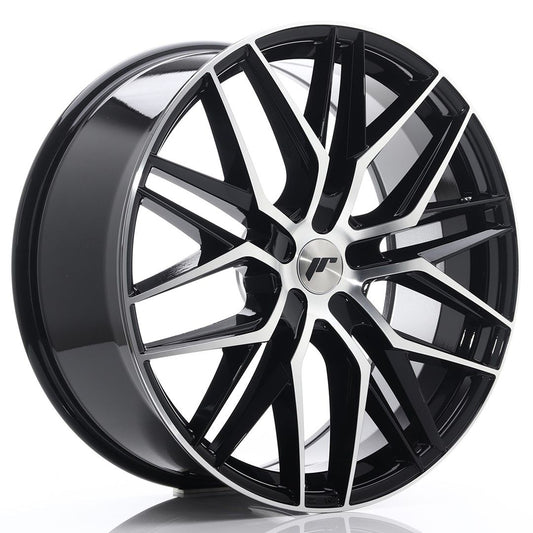 JR28 22x9 ET30-45 PCD personnalisé noir brillant face usinée