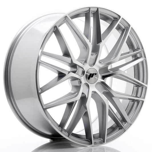 JR28 22x9 ET30-45 PCD personnalisé Face usinée argent