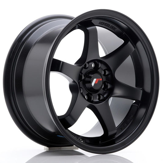 JR3 15x8 ET25 4x100, 4x114.3 mat zwart