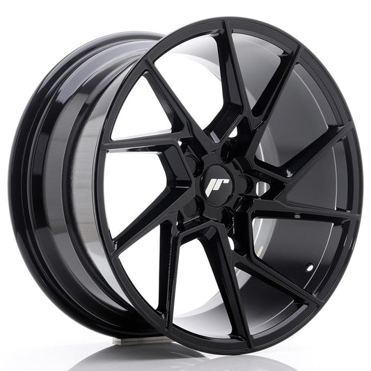 JR33 19x9.5 ET20-45 Custom PCD Glanzend Zwart