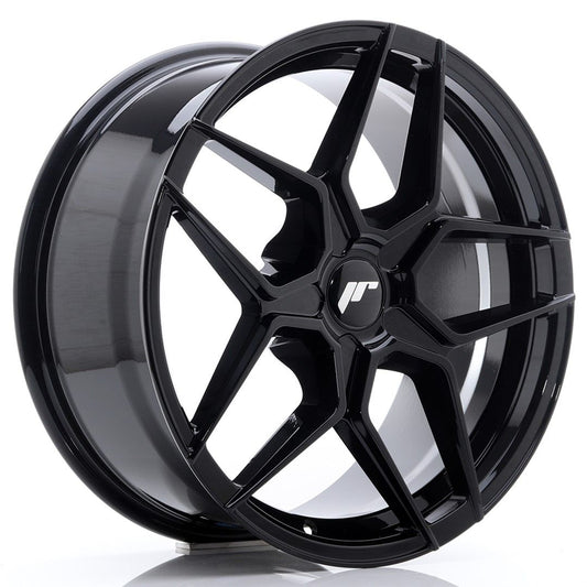 JR34 18x8 ET20-42 Custom PCD Glanzend Zwart